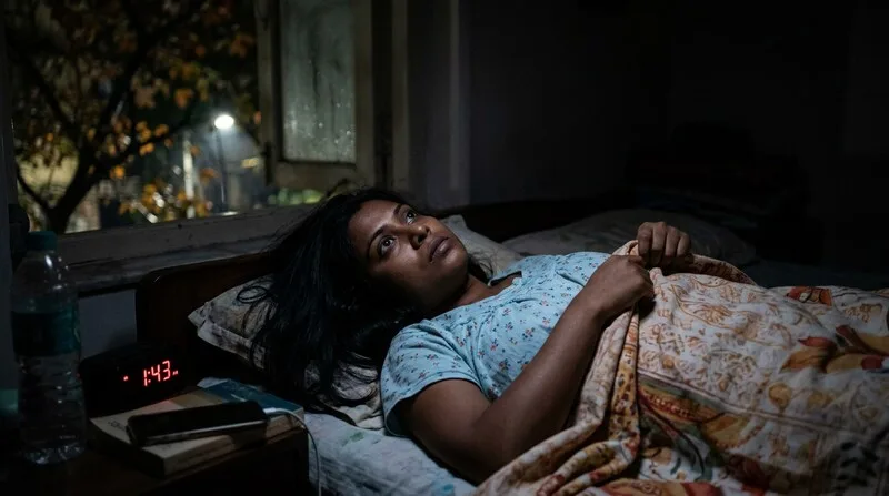 Frau liegt nachts wach im Bett — was sofort hilft, wenn du nachts aufwachst und nicht mehr einschlafen kannst