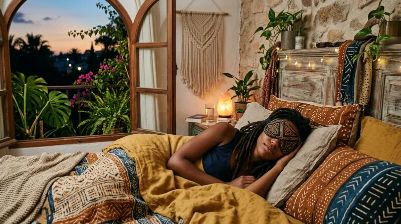 Person läuft nachts durch Hotelflur — Jetlag und gestörter circadianer Rhythmus