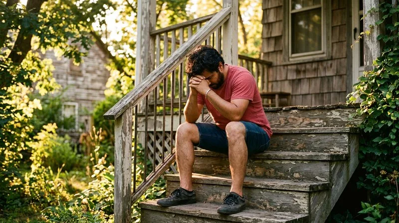 Frau geht müde durch den Bürogang — Chronischer Stress Symptome und Folgen