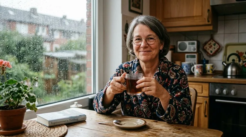 Frau bereitet Smoothie mit gesunden Zutaten in der Küche zu