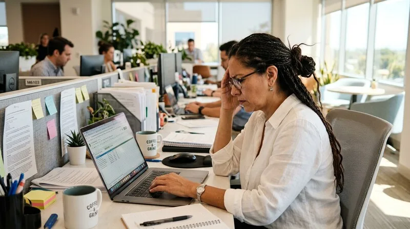 Frau mit vielen Tabs — ADHS und Stress