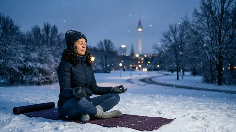 Frau und Mann meditieren zusammen im Wohnzimmer morgens — Entspannungstechniken Überblick